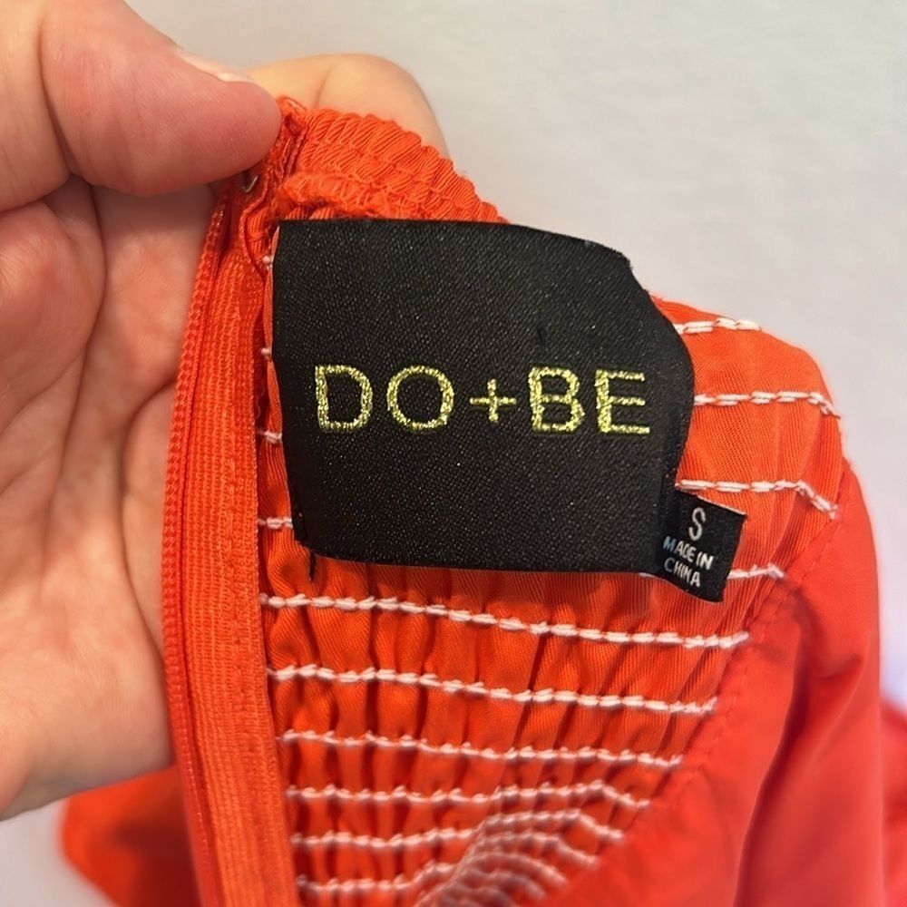 Do + Be Boutique Orange Ruffle Sleeve Dress - Picture 5 of 6